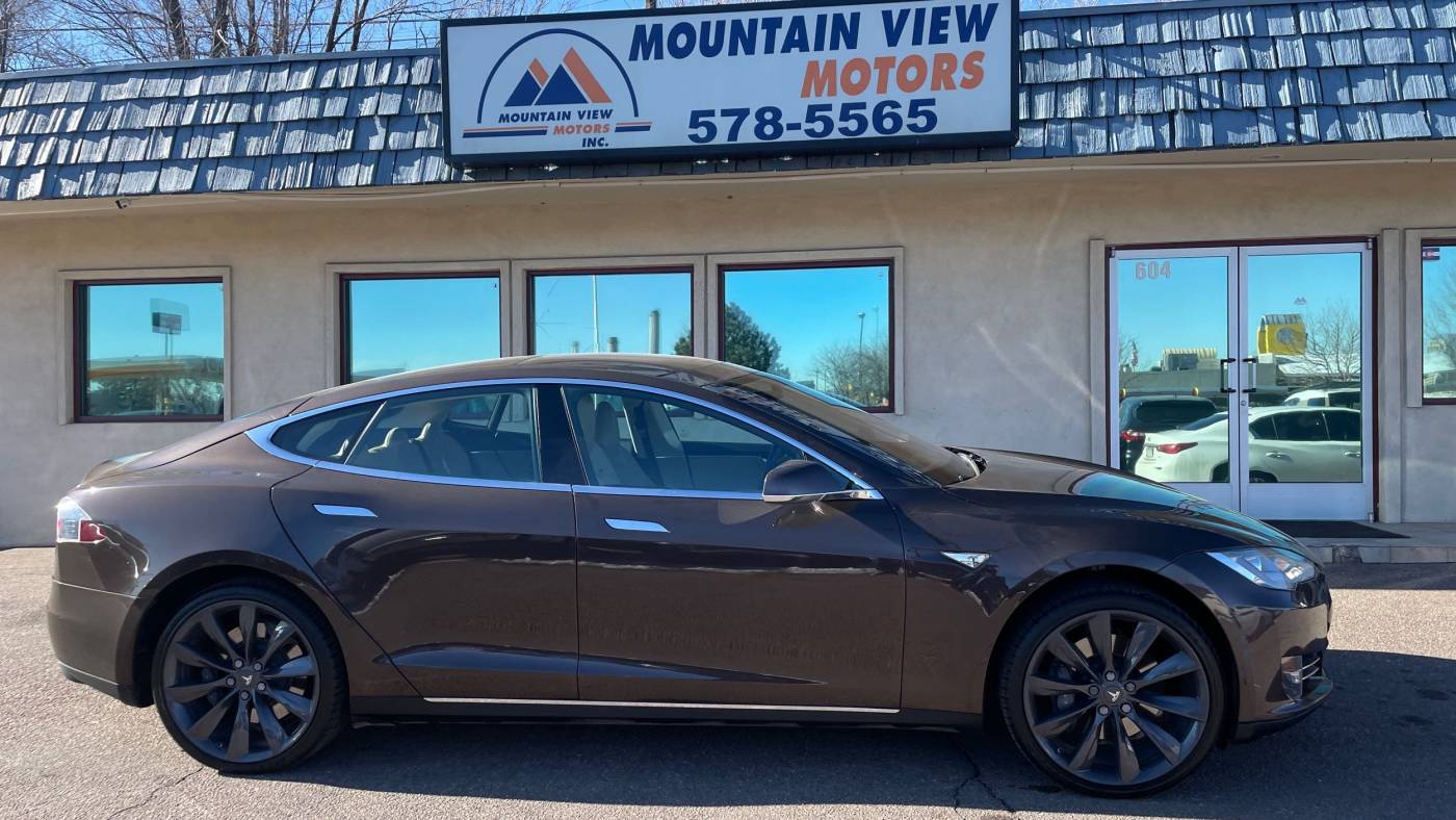 Used Tesla Model S in Brown Metallic For Sale: Check Photos, Prices And